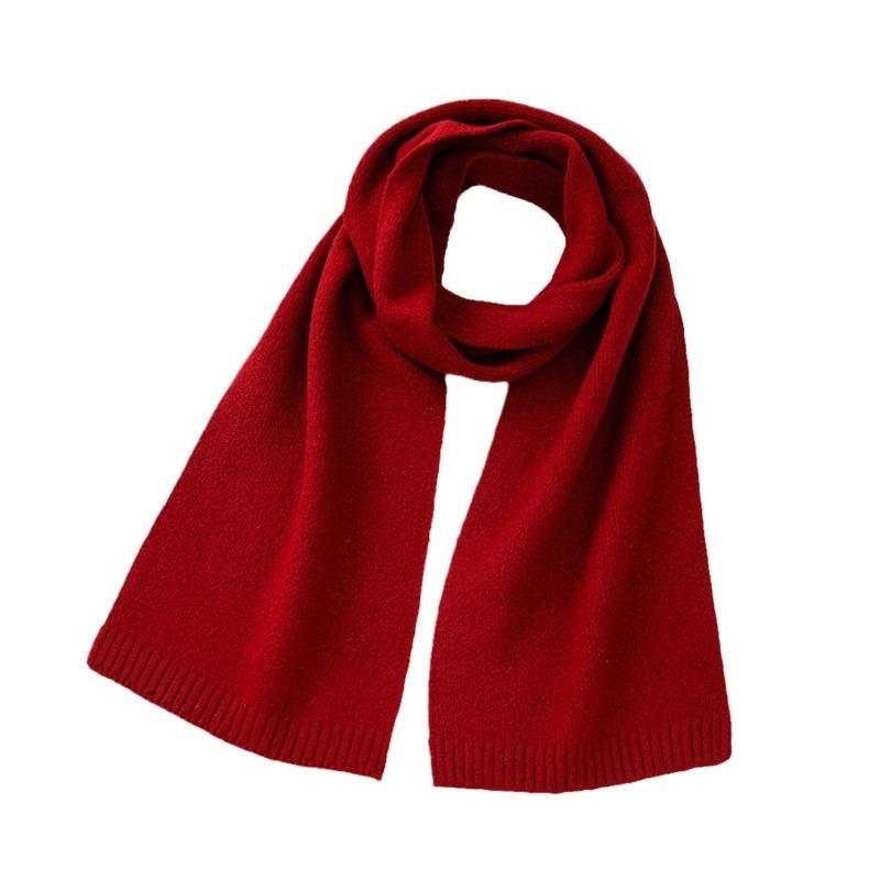Women Scarf Cold Weather Thermal Neck Wrap Casual Outfit Scarf Solid Color Thickened Warm Knitting Scarf XWJ109