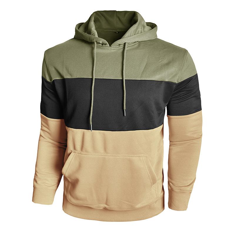 Autumn Winter Men's Sweatshirt Long Sleeve Casual Sports Contrasting Hoodie Man Hooded Sweatshirts Streetwear Jogging Tops