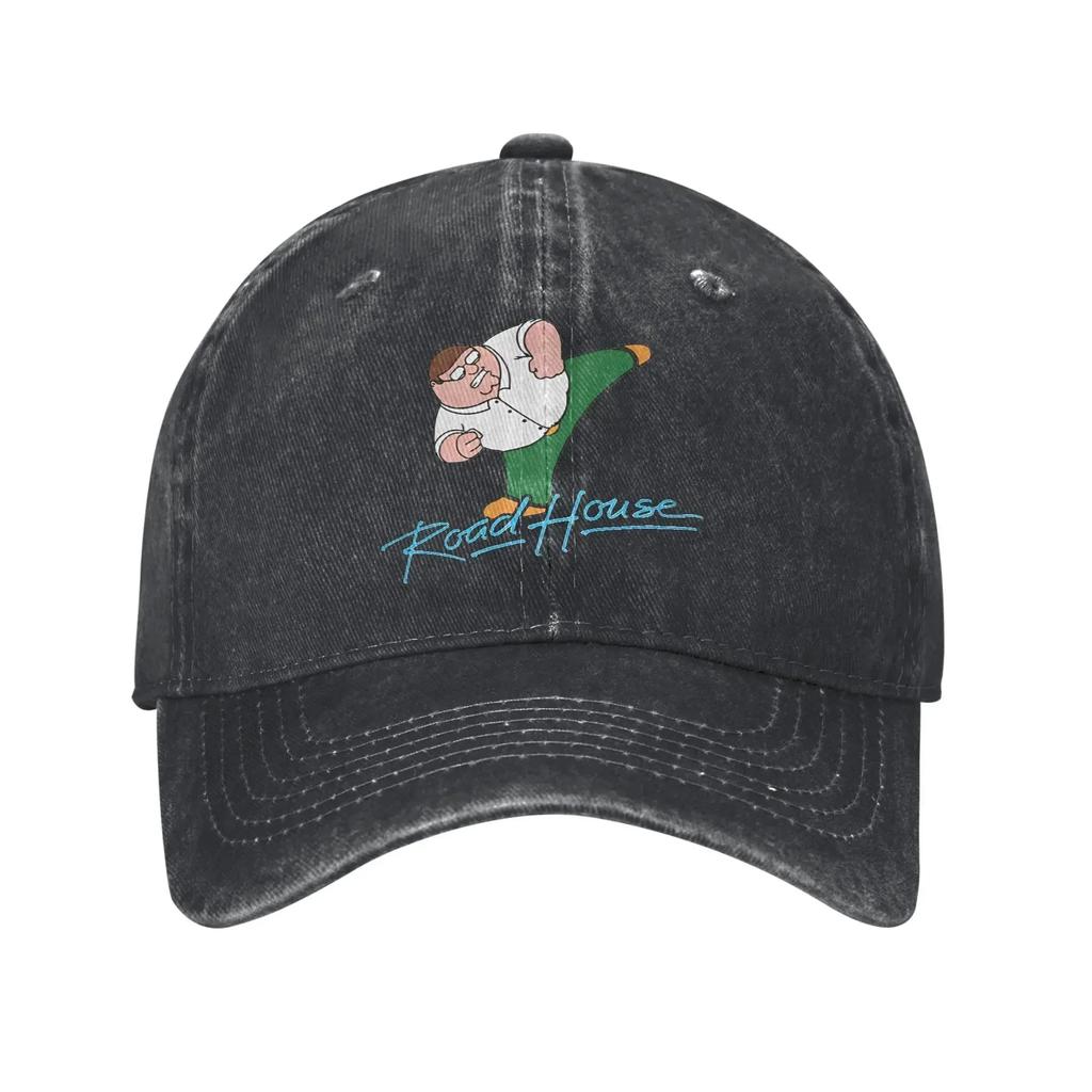 Afamilies Cartoon Stewie Brian Cartoon Baseball Cap Distressed Washed Headwear Outdoor All Seasons Travel Adjustable Caps Hat
