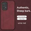 Sheepskin Leather Case For iPhone 16 15 14 13 12 Samsung S25 S24 Plus A34 S23 Redmi Note 14T 12 4G Mi 12T Pro Soft Edges Pure Color Phone Cover