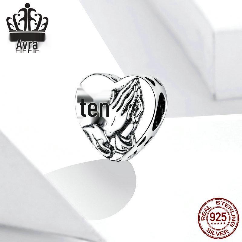 Everle S925 Sterlingsilber Herz Perlenarmband - Schlichter, modischer Liebesschmuck