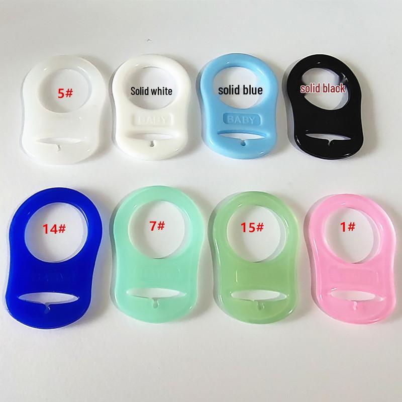 Eco-Friendly Silicone Baby Pacifier Ring with Soothing Buckle