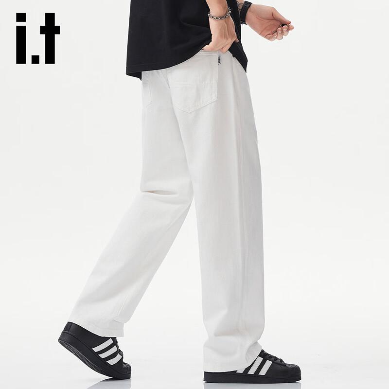 Izzueit Men's Loose Fit Straight Leg Cotton Workwear Jeans