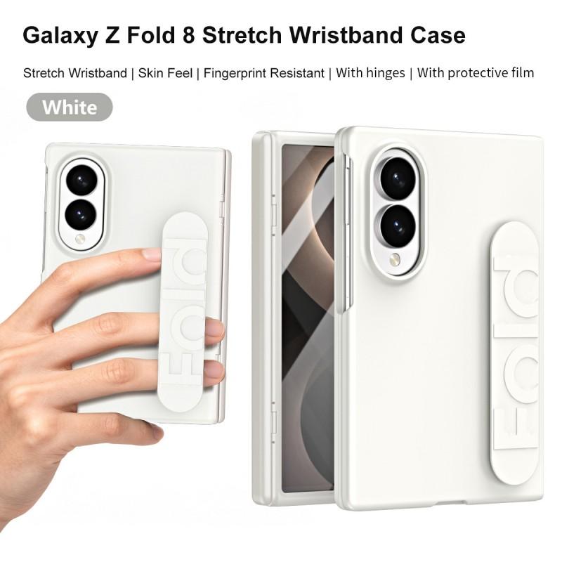 Custodia per Telefono con Cinturino da Polso a Cerniera Flessibile per Galaxy Z Fold8 Fold7 Fold6 Fold5 con Copertura Posteriore Magnetica in PC