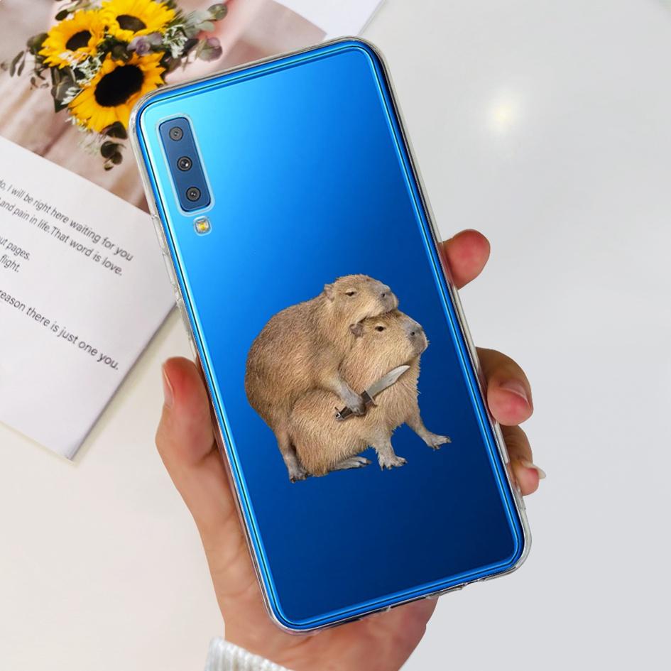Silicone Cover For Samsung Galaxy A7 2018 Case A750 A750F Case Clear TPU Fashion Phone Case For Samsung A 7 2018 SM-A750F Fundas