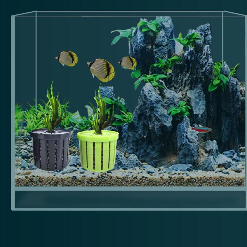 4PCS Planted Tank Fish Tank Hydroponic Planting Basket  for Tanks Aquascape Decorations