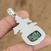 Natural Ocean Jasper Gemstone Pendant Green 925 Sterling Silver Indian Jewelry