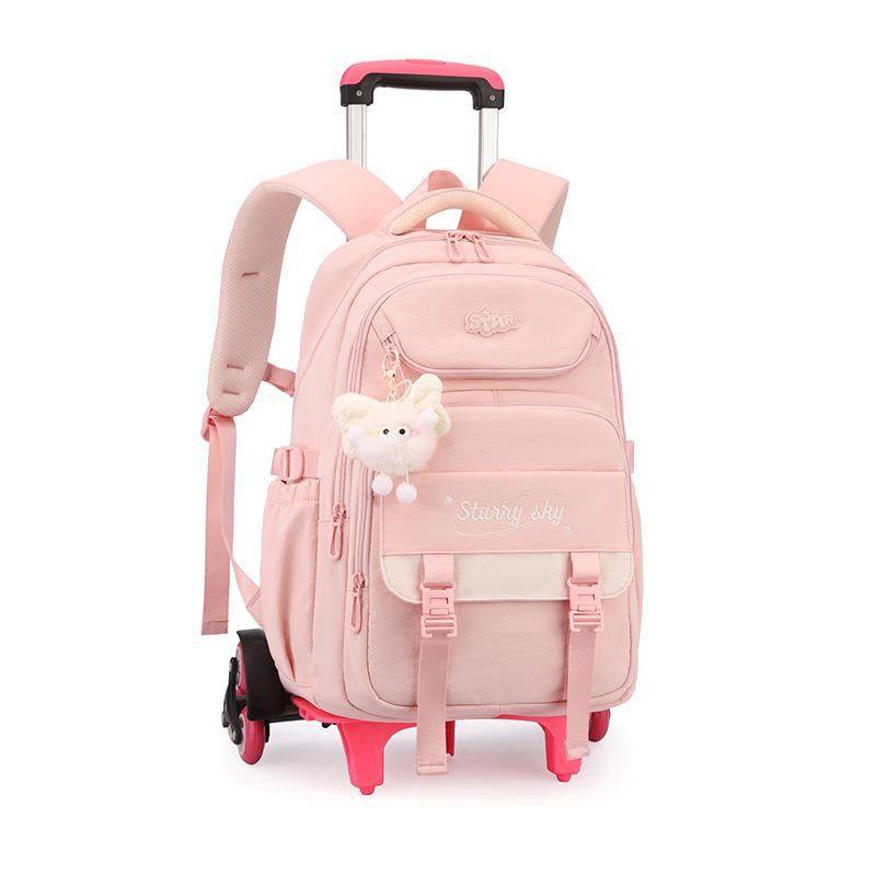 Zaino Trolley Scuola per Bambini con Ruote Zaino Studenti Borsa Libri Borsa Scuola a Rotelle per Bambine Bambini Zaino con Ruote