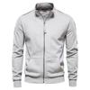 Herren Herbst Stehkragen Reißverschluss Langarm Sport Sweatshirt