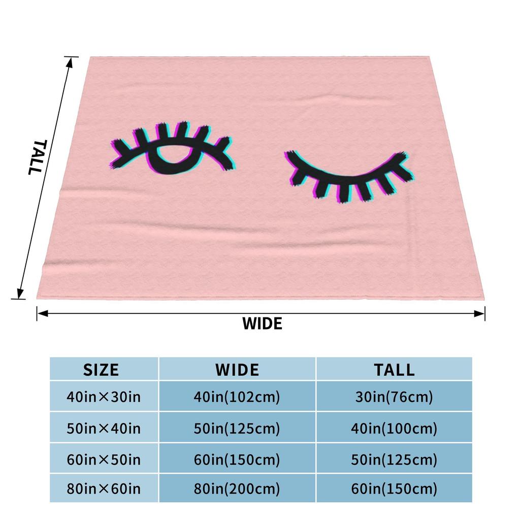 Sexy Glam Feminine Beauty Wink Eyelash Wool Blanket Eyelash Funny Throw Blankets for Home 200x150cm Quilt