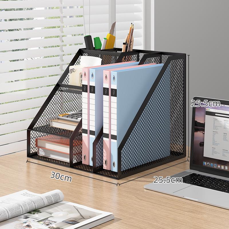 Metal Office Desk File and Bookshelf Organizer