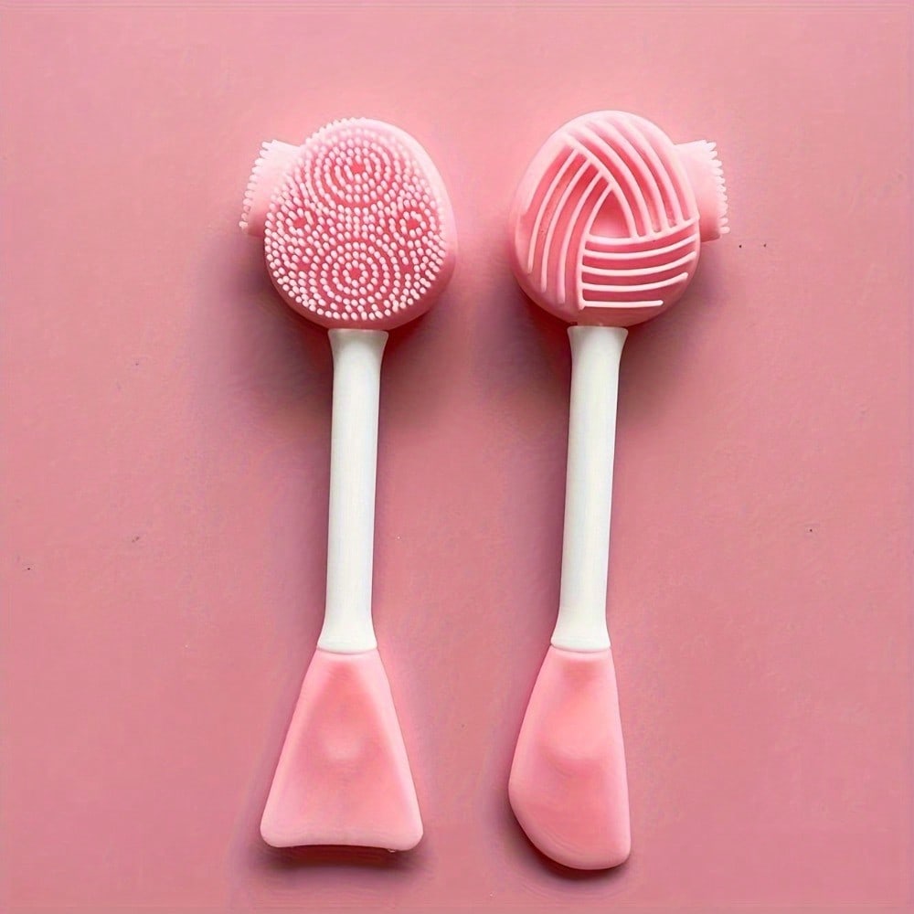 1Pcs Facial Cleansing Brushes Includes a Dual-Headed Brush for Facial Cleansing And a Nose Brush. A Multifunctional Dual-Headed Brush
