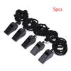 2/5/10Pcs High Quality Black Whistle For Sports Football Basketball Referee Training Outdoor Survival Whistle With Lanyard