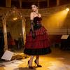 Women's Steampunk High-Waisted Ruffled Skirt for Cosplay
