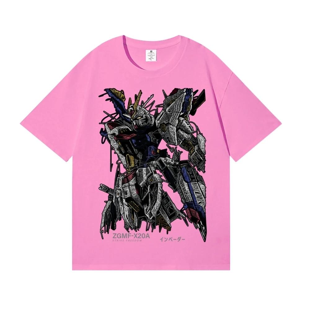 2026 New Gundam Japanese Style Classic Tee High-quality Streetwear T-shirts Suitable for Both Men Women Summer T-shirts
