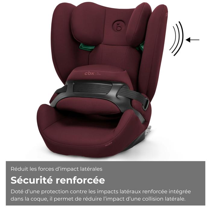 Siège auto pallas b i-size cbx by cybex - 76 à 150 cm - 9 à 50 kg - 15 mois à 12 ans - rumba red - dark red