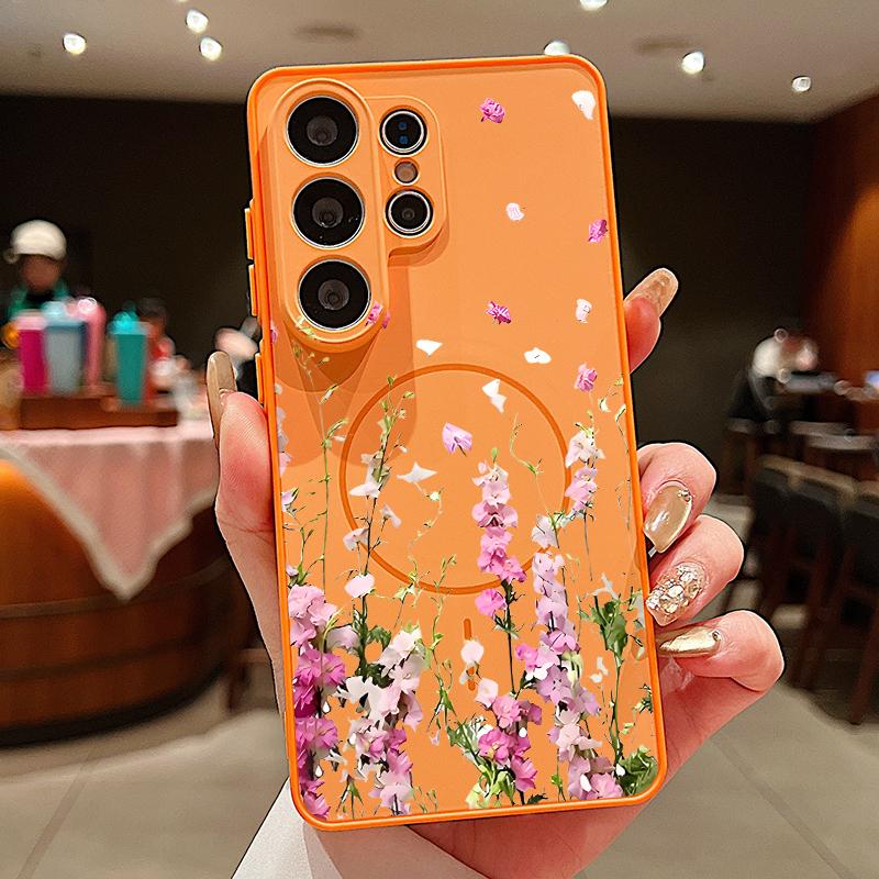 Creative Flower Magnetic Phone Case For Samsung Galaxy S26 S25 Ultra S24 S23 FE A57 A17 A56 A37 A16 A35 A55 A15 A36 Back Cover