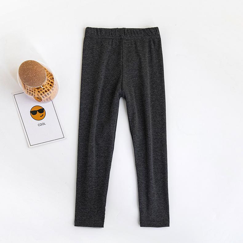 Spring and Autumn Girls' Pants Candy Colored Matte Warm Children's Bottom Pants Cotton Can Be Worn Inside Out Children's Pants