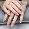 Verlaufende Bernstein-Goldfolie Abnehmbare Nagelsticker - Herbst/Winter-Kollektion