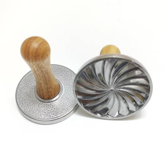 Штамп для печива Нержавіюча форма-вирізка для печива Прес для імбирного печива з дубовими ручками Багаторазові тиснення для печива для домашнього випікання печива та випічки