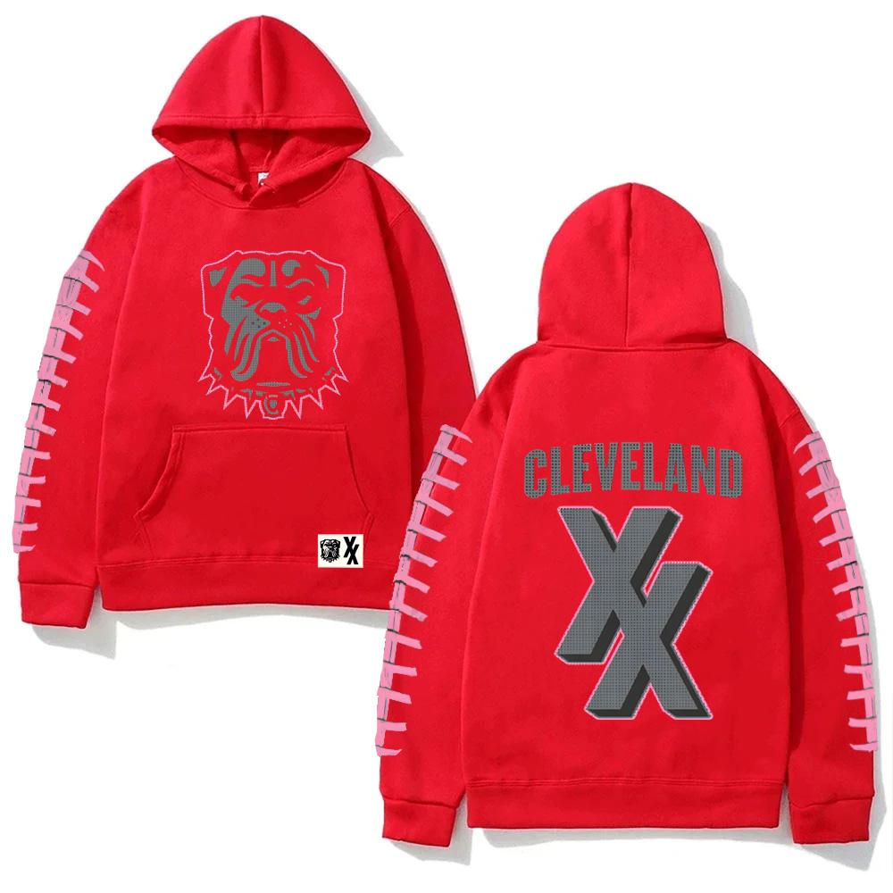 Mgk X Cleveland Browns Long Sleeve Hoodie for Autumn/Winter New Grunge Sweatshirts Punk Long Sleeve Clothing Hooded Pullovers
