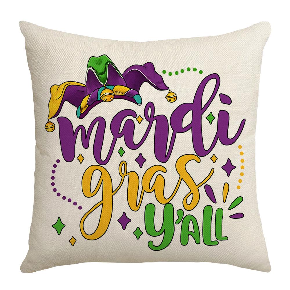 Carnival Mask Dance Pillow Case Home Decoration Sofa Living Room Letter Print Pillow Cushion