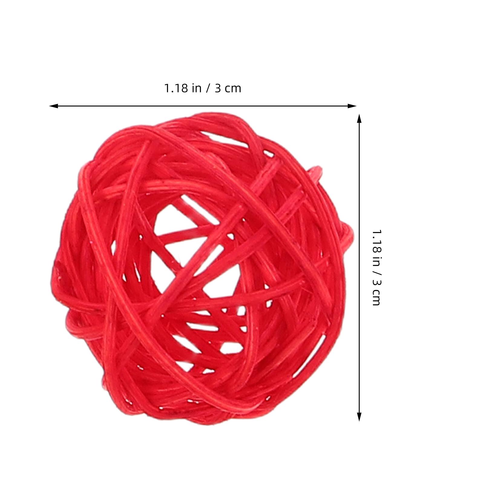 

65Pcs Natural Rattan Balls Woven Decorative Ornaments for Vases Centerpieces DIY Hanging Decor Wedding Party Atmosphere Enhancer