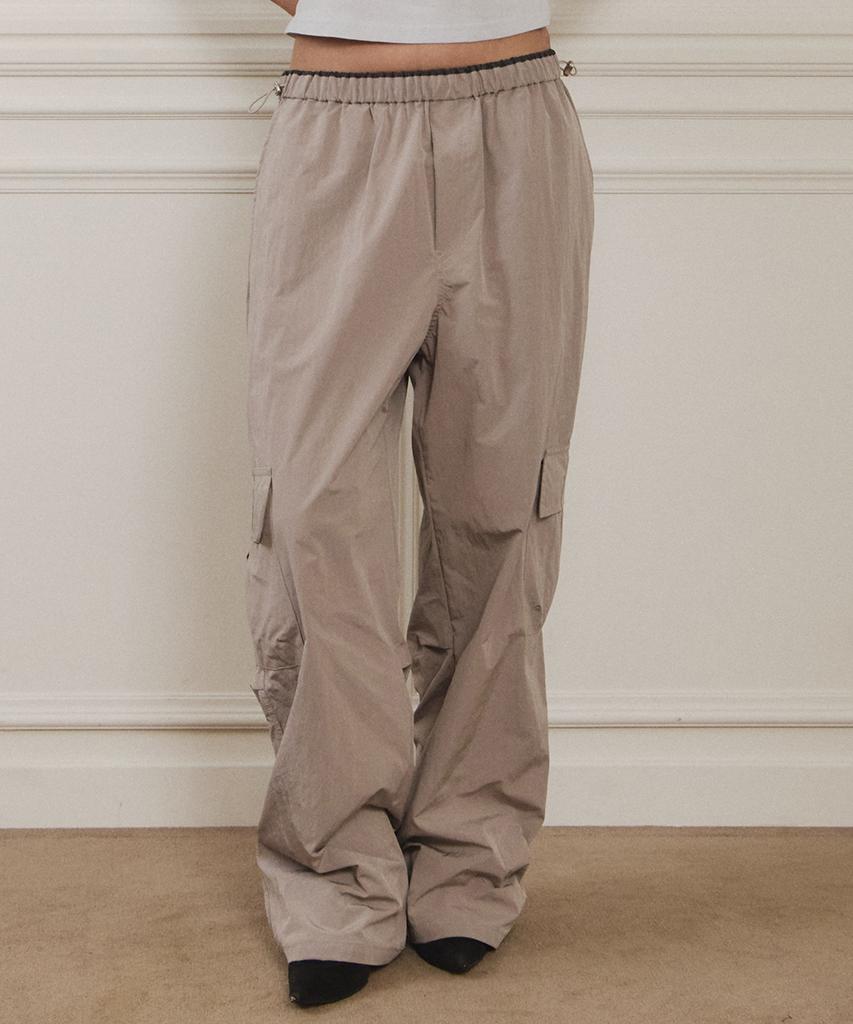 Yuupeu Grid Cargo Pants - Beige