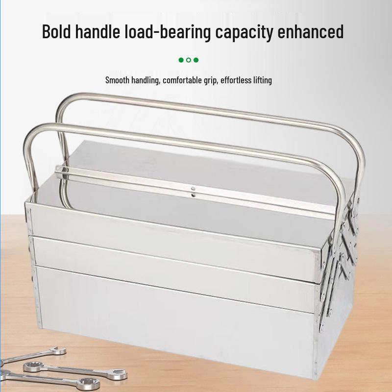Stainless Steel Multi-Layer Industrial Storage Box - Enlarged & Thickened, Various Styles