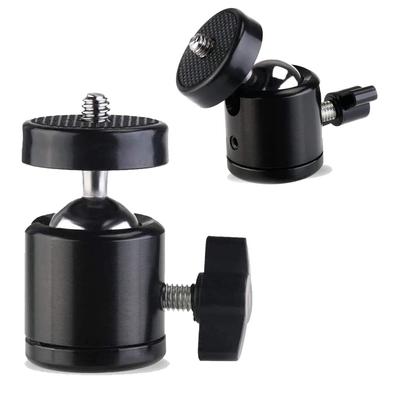 1PC Hot Shoe 1/4 Screw Hole Tripod Mount Camera Head Adapter Ball Head with Lock LED Light Flash Bracket Holder For DSLR DV Cameras