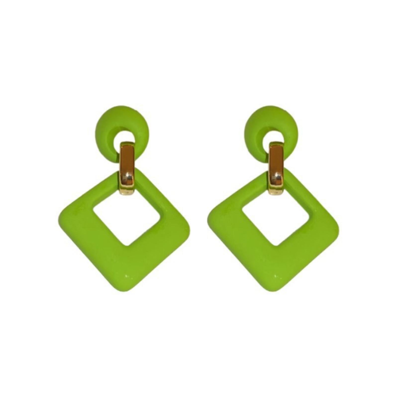 

Color Statement Earrings For Women Non-Fading Stud Earrings Color Fashion Earrings One Size зелений