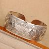 Retro Metal Bracelet Opening Ancient Tibetan Bracelet New Wide Cuff Bangle  for Women