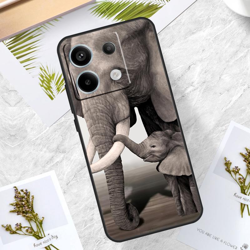 Elephant Baby Nature Case For Xiaomi Redmi Note 13 11 8 9 10 12 Pro 12S 11S 10S 9S Redmi 13C 9C 10C 12C Funda