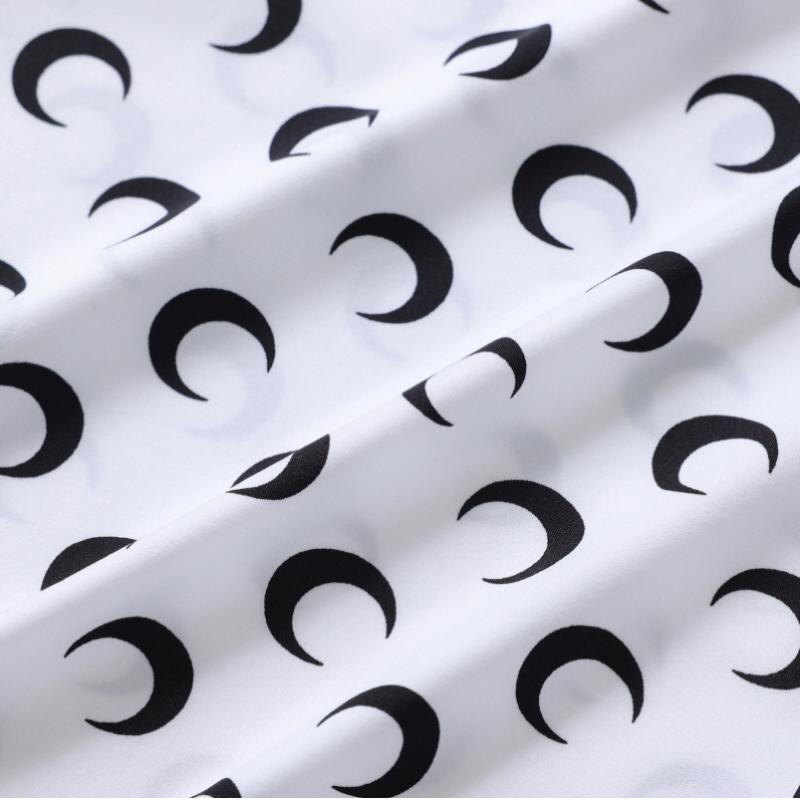 Marine Serre Recycled Moon Logo All Over Second Skin Tee Uts001a Cjer0001 Wh00