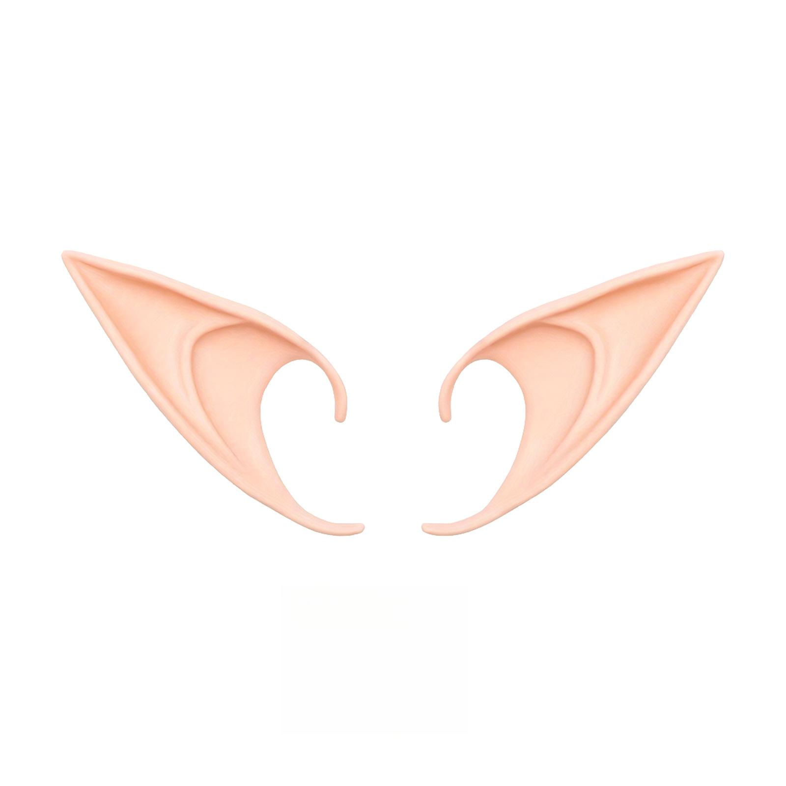 

2 шт. Хэллоуин Эльф Уши Косплей Реквизит Аватар Эльф Уши Клыки Вампира Фея Поддельные Уши L