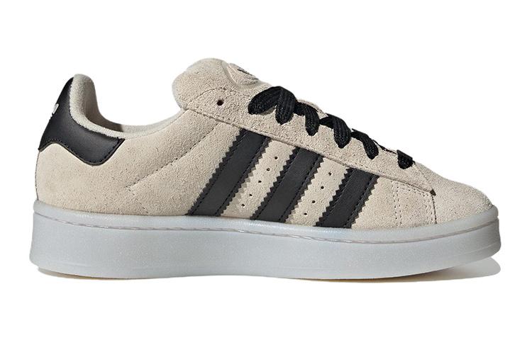 adidas Originals CAMPUS 00s Leather Low Top Kids' Skateboarding Shoes Beige Gray HQ8572