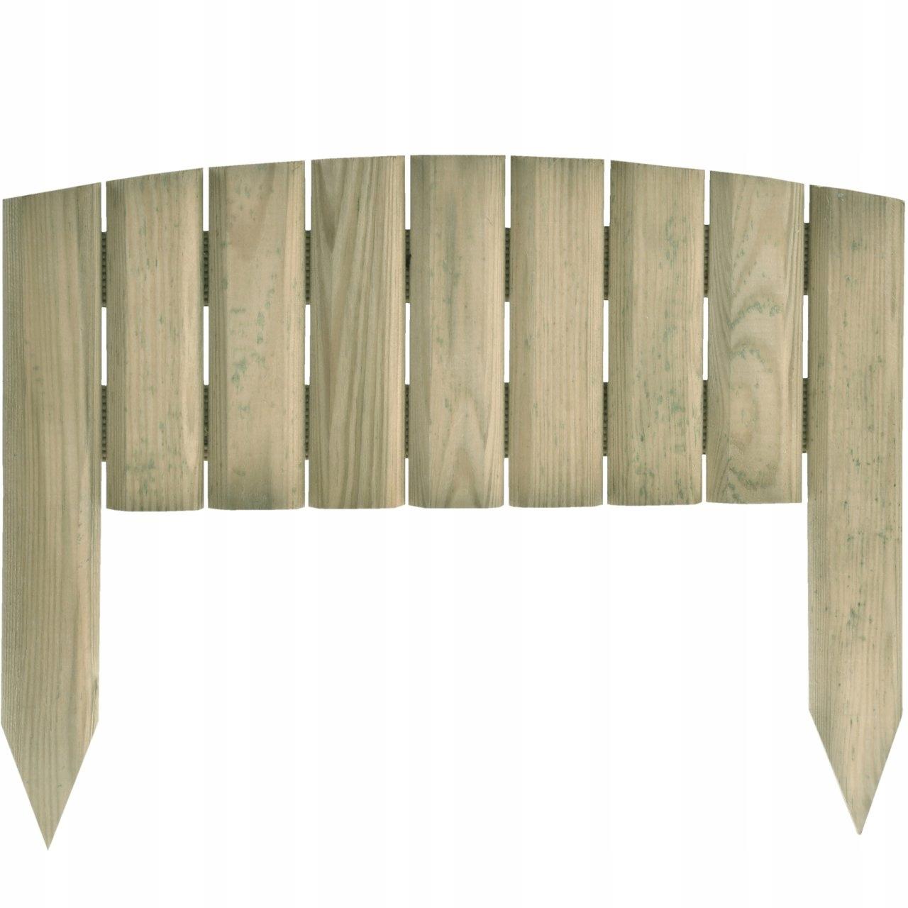 Wooden lawn fence, garden palisade, 40 cm