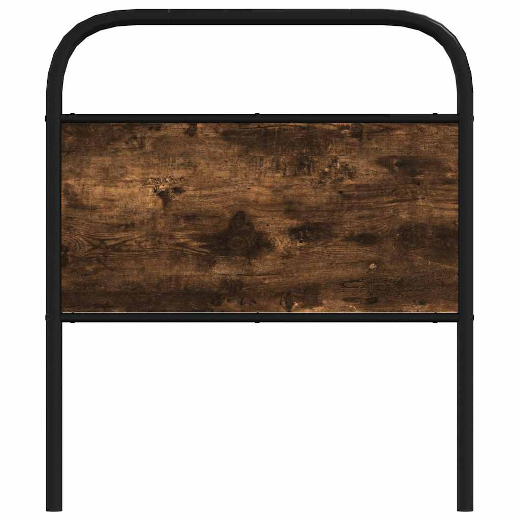Replacement Headboard Smoked Oak 75 cm Steel and Wood Based Material