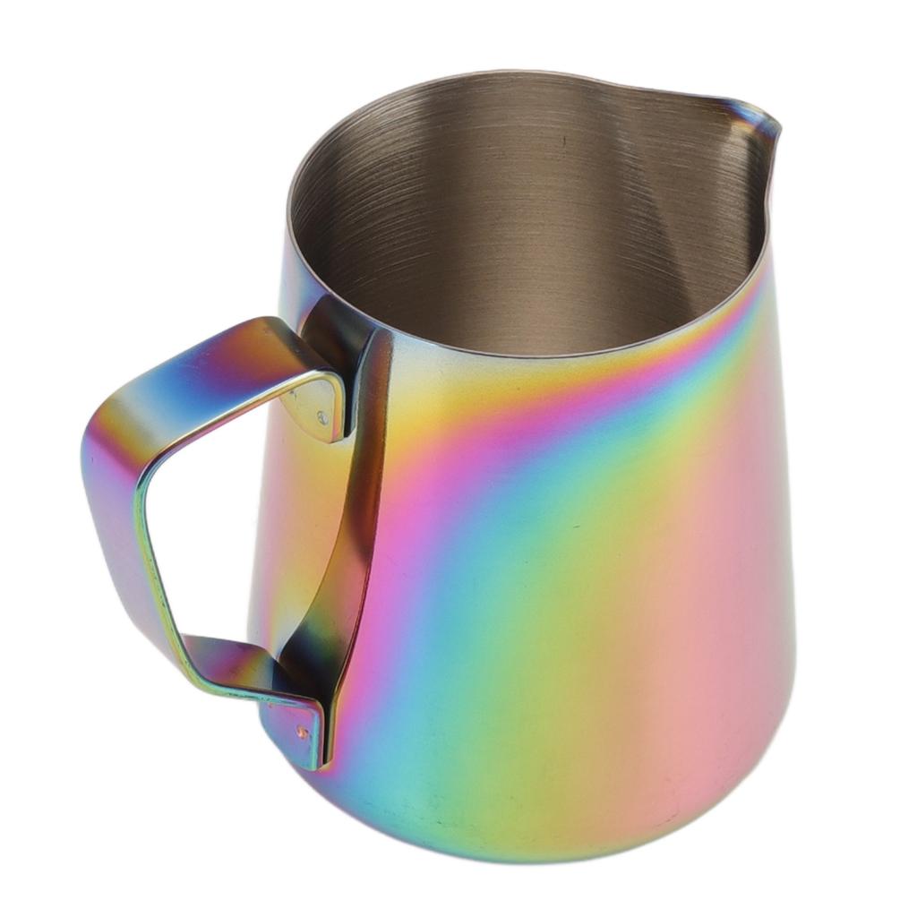 Lattiera per montare il latte in acciaio inox, brocca per il latte, lattiera per caffè per negozio di tè al latte, bar, 350 ml