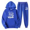 Men's suit pullover sweatshirt sweatpants set sweatshirt set fashion fleece men's hoodie