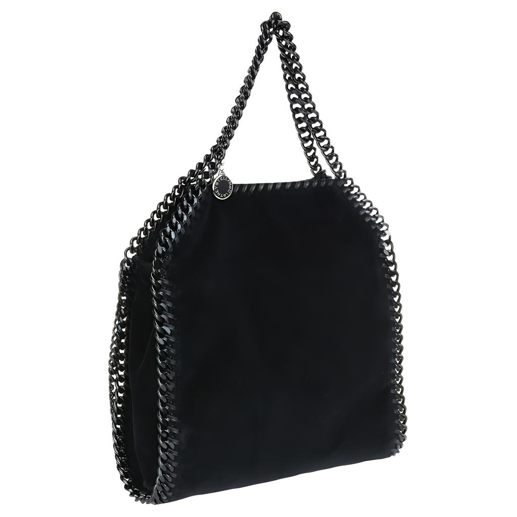 Stella Mccartney Chain Handle Shoulder Strap Velvet Mini Handbag Women Handbags Black 371223W83171000