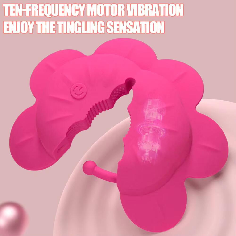 Rose Nipple Clamps Vibrator Female Wearable Adjustable Remote Control Nipples Stimulator  Sex Pleasure Adult Toys for Women