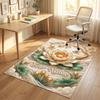 Elegant Theme Soft Crystal Velvet Rug Custom Name & Text Print Non Slip Floor Rug for Bedroom Living Room
