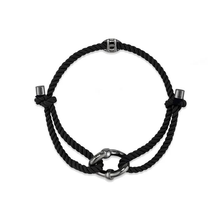 Erite 23 Silver (B) String Bracelet Black Chrome HL5B33543B9235