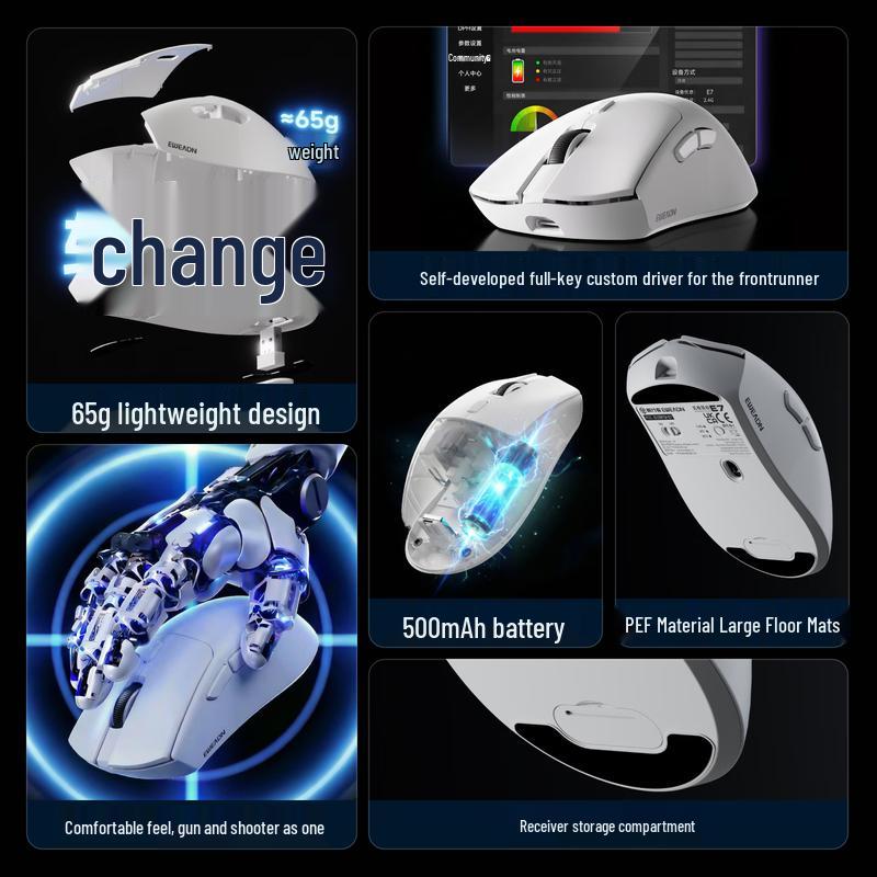 EWEADN E7 Pro Tri-Mode Ergonomic Gaming Mouse