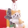 Cartoon Cute Six-Color Tilt Head Lying Plush Toy Cat Kitten Doll Backpack Pendant Decoration Christmas Halloween Gift Preferred