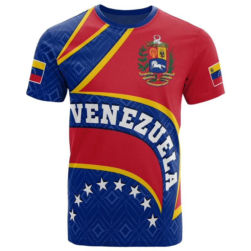 2026 Moda Maglietta da Uomo Stampa Bandiera Venezuela Magliette Abbigliamento Uomo