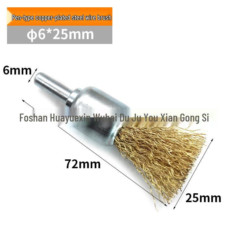 6x25 Steel Wire Brush for Rust Removal, Deburring, Grinding & Polishing