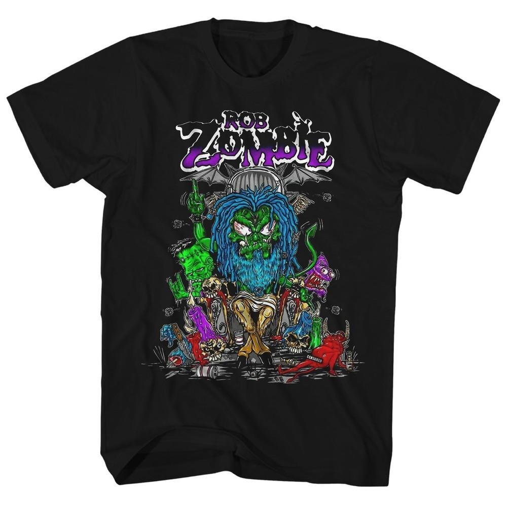

Rob Zombie Bapho Censored Mens T Shirt Music Classic Rock Band Tee New Black Unisex T-Shirt L