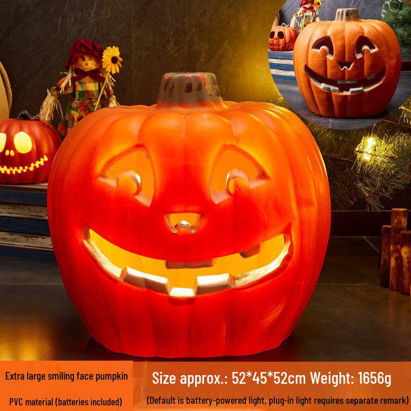 Halloween Light-Up Hollow Pumpkin Lantern for Outdoor Decor